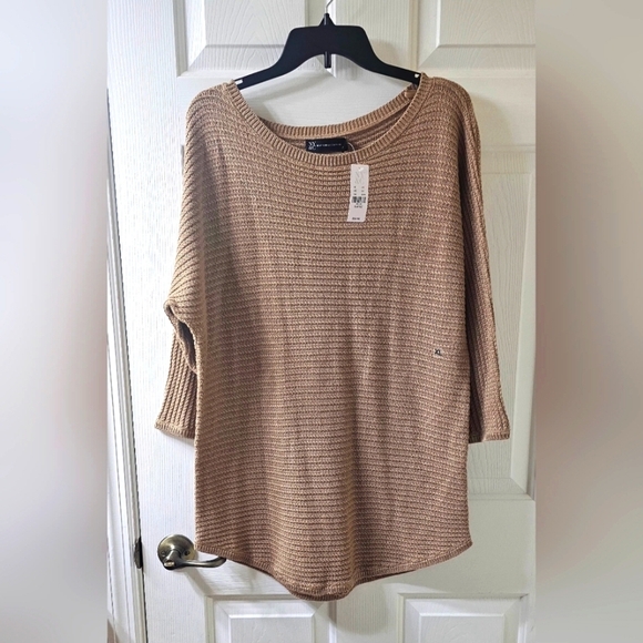 New York & Company Sweaters - New York & Company Tan Long Sweater XL NEW